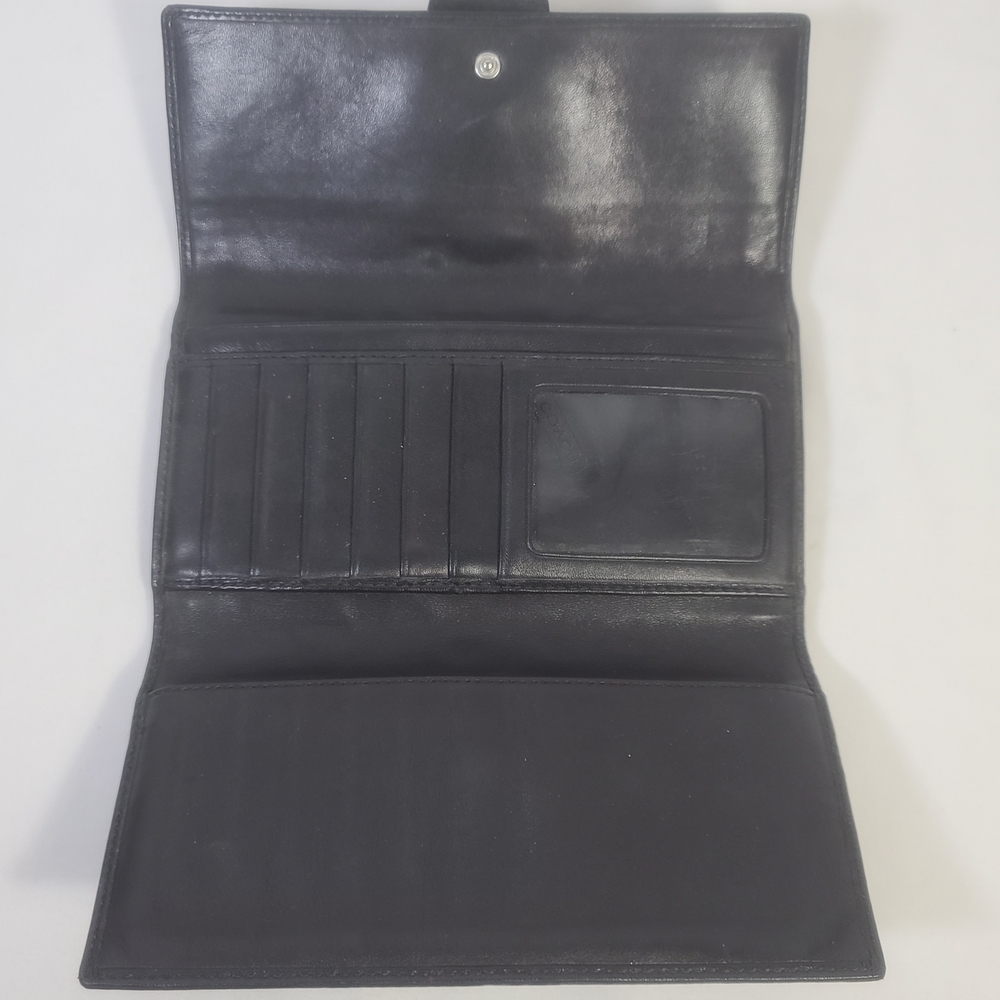 Coach Hampton Signature Black Buckle Wallet - Picture 6 of 14
